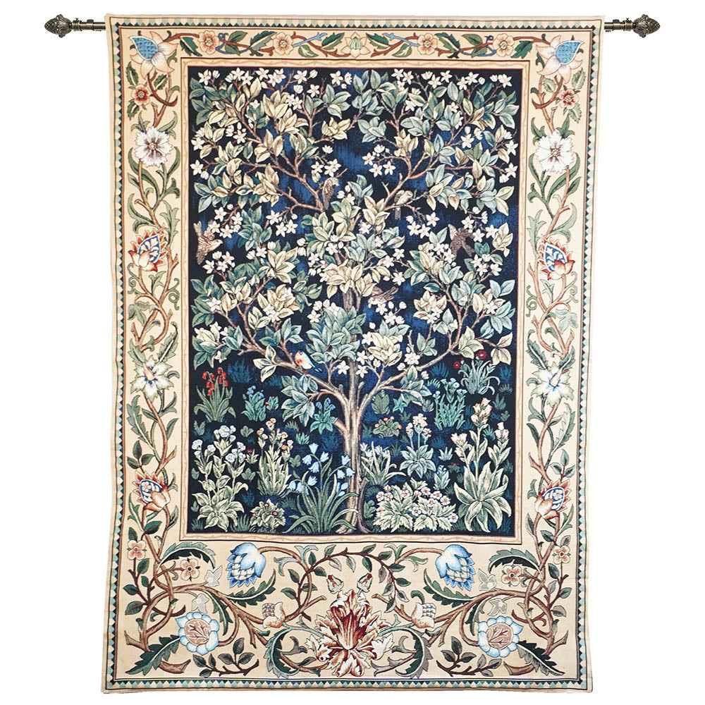William Morris Tree of Life Blue - Wall Hanging in 3 sizes